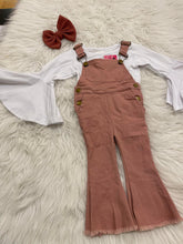 Load image into Gallery viewer, Pink denim overalls