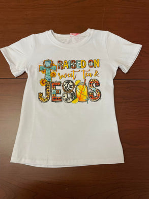 Raised on sweet tea & Jesus T-shirt