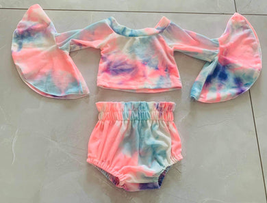 Pink/Blue Tye Dye Bummie Set