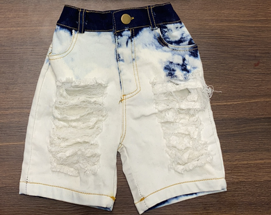 Boy's Bleached Denim distressed Shorts