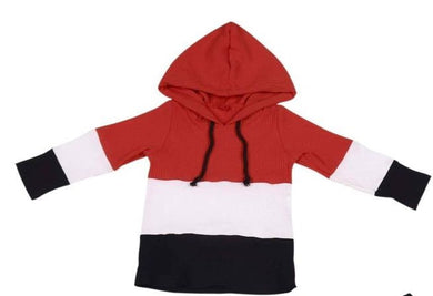 multi colored pull over hoodie