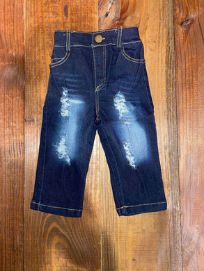 Boys faded distressed denim jeans