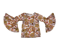 Load image into Gallery viewer, Floral long bell sleeve Top