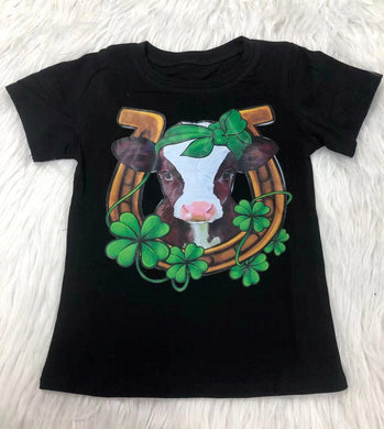 Cow horseshoe St Patrick's day T-shirt